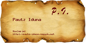 Pautz Iduna névjegykártya